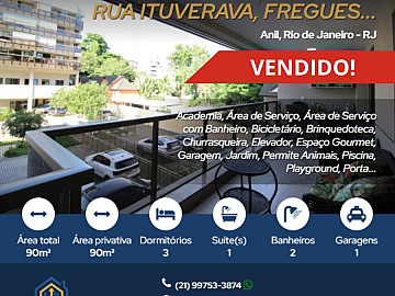 Apartamento 3 Quartos na Rua Ituverava, Freguesia | 1 Su�te